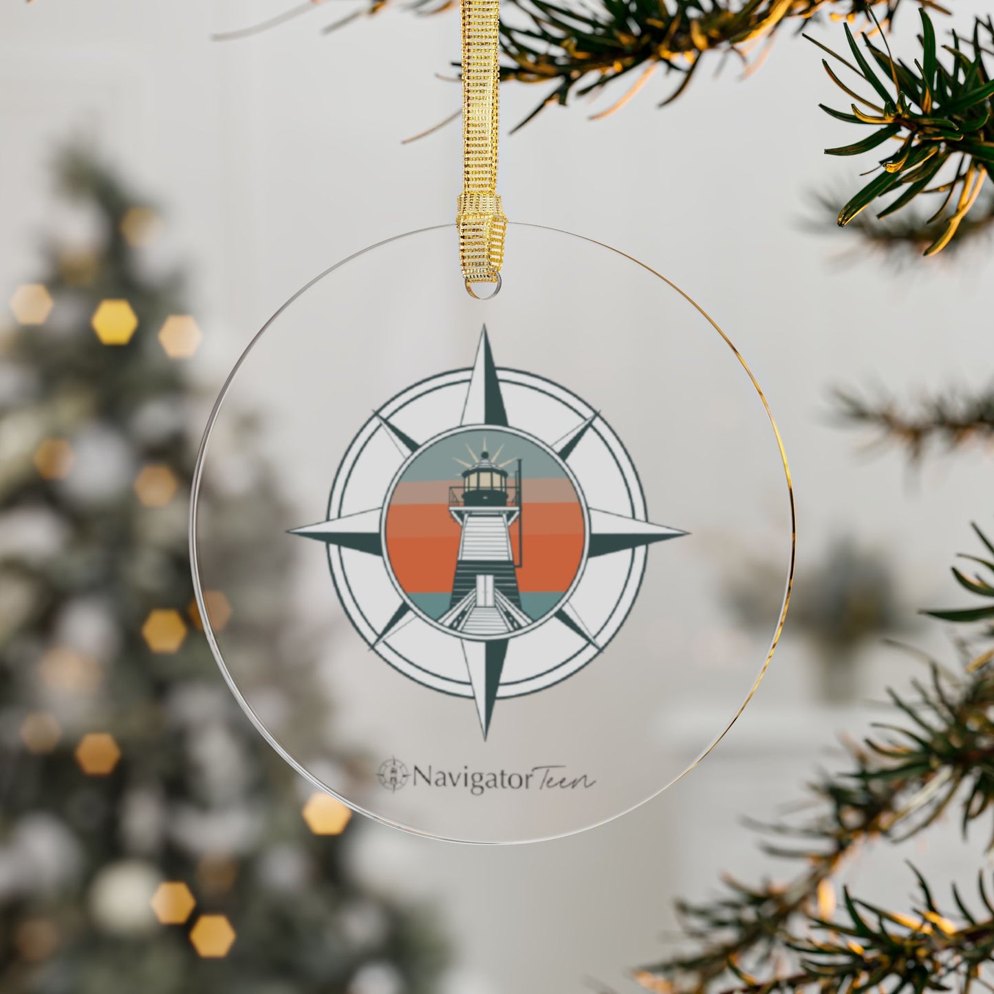 Sunset Compass Acrylic Ornament