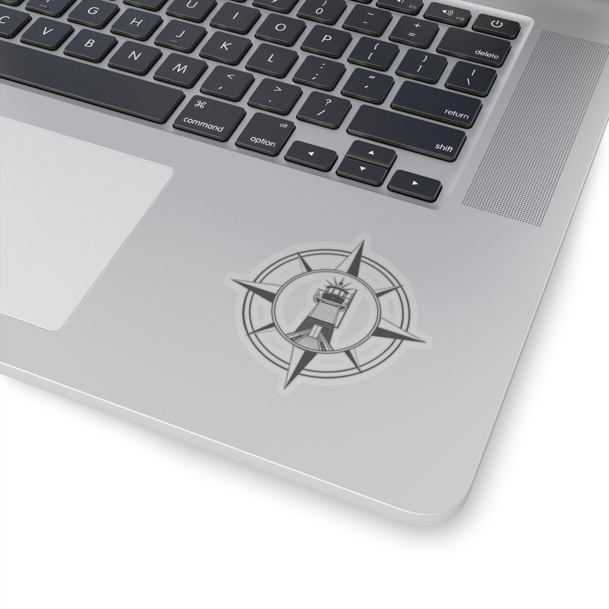 B&W Compass Sticker