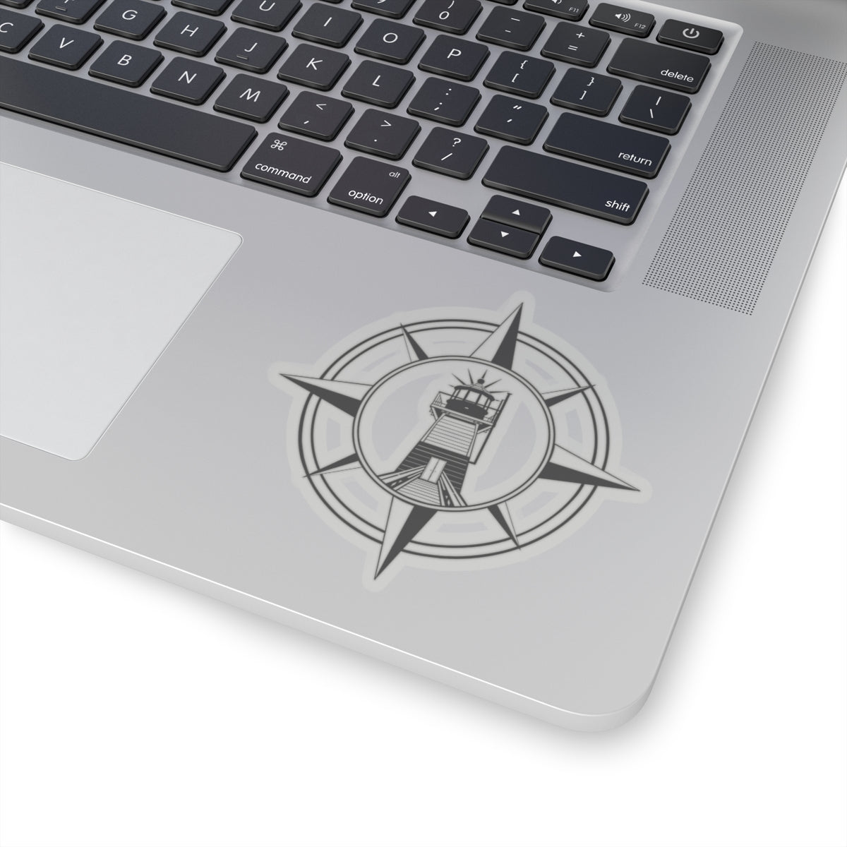 B&W Compass Sticker